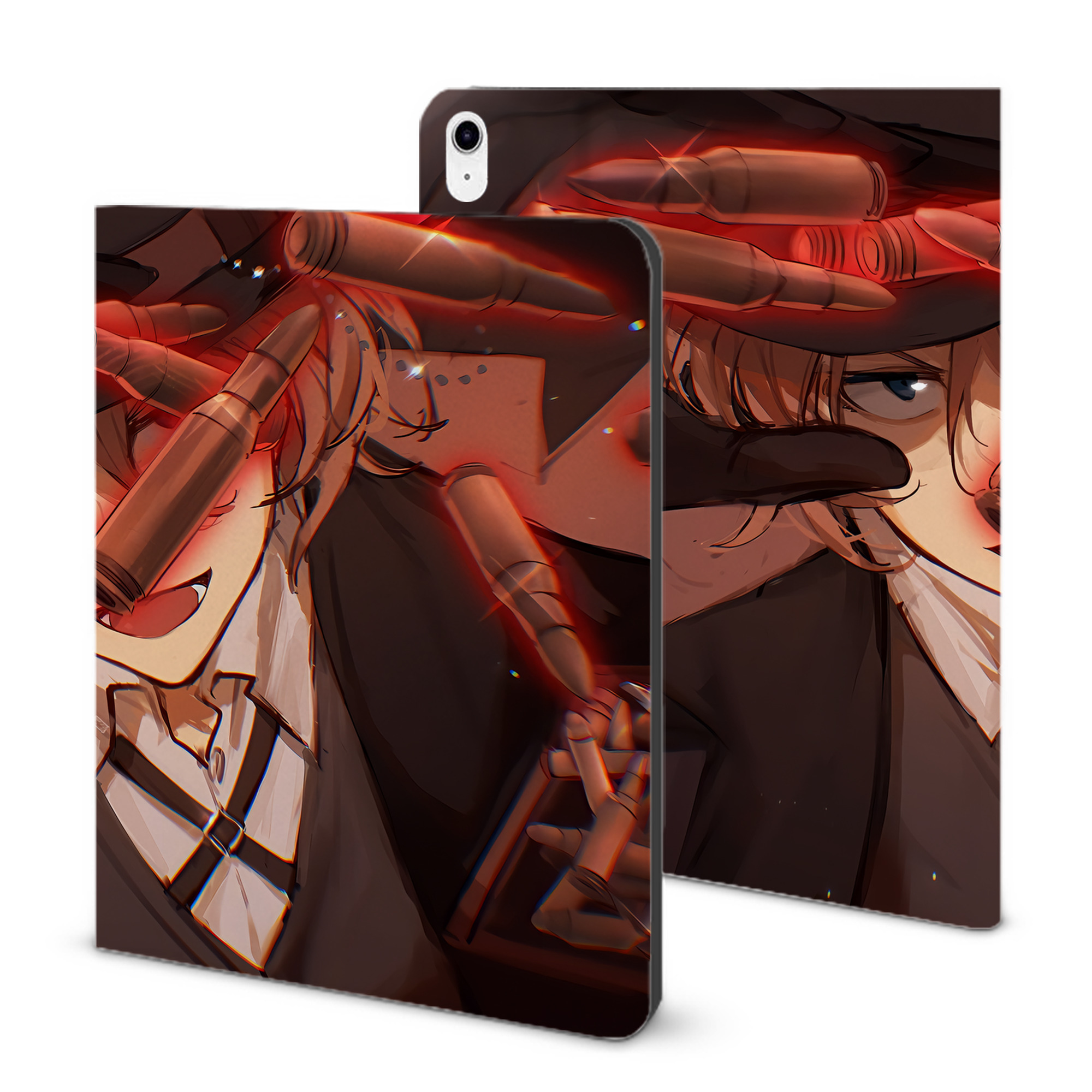（画像用） 文豪ストレイドッグス Bungo Stray Dogs IPad ケース ブック型 PUレザー TPU 耐衝撃 軽量 薄型 ペン収納なし 全面保護 IPad 各モデル対応
